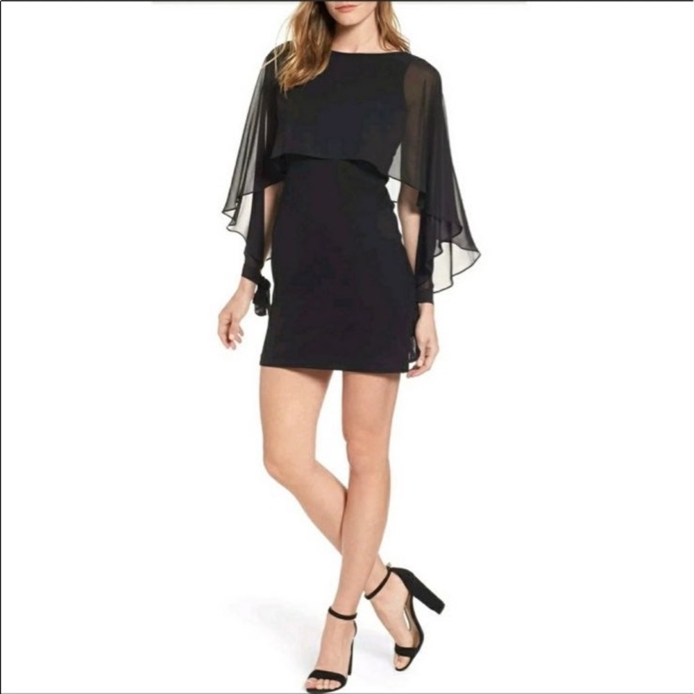 Bailey44 Chiffon Overlay Sleeve Dress - worn once